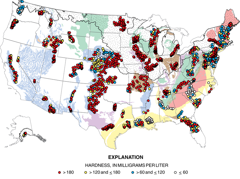 water hardness USA